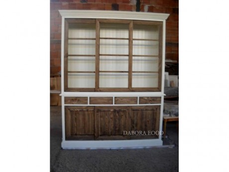 Buffet Brooklyn - White with Rustic Doors